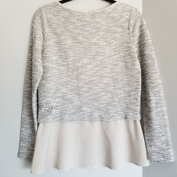 Long sleeve sweater/blouse small sheer knit top - Picture 4 of 4